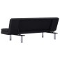 vidaXL Divano Letto con 2 Cuscini Grigio Scuro in Poliestere vidaXL Divano Letto con 2 Cuscini Grigio Scuro in Poliestere