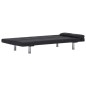 vidaXL Divano Letto con 2 Cuscini Grigio Scuro in Poliestere vidaXL Divano Letto con 2 Cuscini Grigio Scuro in Poliestere