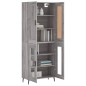 vidaXL Credenza Grigio Sonoma 69,5x34x180 cm in Legno Multistrato