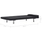 vidaXL Divano Letto con 2 Cuscini Grigio Scuro in Poliestere vidaXL Divano Letto con 2 Cuscini Grigio Scuro in Poliestere
