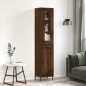 vidaXL Credenza Rovere Marrone 34,5x34x180 cm in Legno Multistrato vidaXL Credenza Rovere Marrone 34,5x34x180 cm in Legno Multistrato