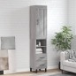 vidaXL Credenza Grigio Sonoma 34,5x34x180 cm in Legno Multistrato vidaXL Credenza Grigio Sonoma 34,5x34x180 cm in Legno Multistrato