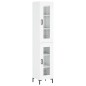 vidaXL Credenza 34,5x34x180 cm in Legno Multistrato Bianco Lucido vidaXL Credenza 34,5x34x180 cm in Legno Multistrato Bianco Lucido