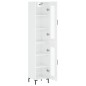 vidaXL Credenza 34,5x34x180 cm in Legno Multistrato Bianco Lucido vidaXL Credenza 34,5x34x180 cm in Legno Multistrato Bianco Lucido