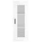vidaXL Credenza 34,5x34x180 cm in Legno Multistrato Bianco Lucido vidaXL Credenza 34,5x34x180 cm in Legno Multistrato Bianco Lucido