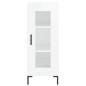 vidaXL Credenza 34,5x34x180 cm in Legno Multistrato Bianco Lucido vidaXL Credenza 34,5x34x180 cm in Legno Multistrato Bianco Lucido