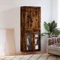 vidaXL Credenza Rovere Fumo  69,5x34x180 cm in Legno Multistrato