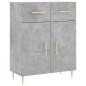 vidaXL Credenza Grigio Cemento 69,5x34x180 cm in Legno Multistrato vidaXL Credenza Grigio Cemento 69,5x34x180 cm in Legno Multistrato