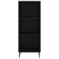 vidaXL Credenza Nera 34,5x34x180 cm in Legno Multistrato vidaXL Credenza Nera 34,5x34x180 cm in Legno Multistrato