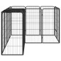 Box Cani 14 Pannelli Nero 50x100 cm Acciaio Verniciato Polvere Box Cani 14 Pannelli Nero 50x100 cm Acciaio Verniciato Polvere