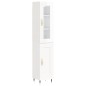 vidaXL Credenza 34,5x34x180 cm in Legno Multistrato Bianco Lucido vidaXL Credenza 34,5x34x180 cm in Legno Multistrato Bianco Lucido