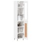 vidaXL Credenza 34,5x34x180 cm in Legno Multistrato Bianco Lucido vidaXL Credenza 34,5x34x180 cm in Legno Multistrato Bianco Lucido