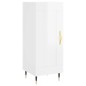 vidaXL Credenza 34,5x34x180 cm in Legno Multistrato Bianco Lucido vidaXL Credenza 34,5x34x180 cm in Legno Multistrato Bianco Lucido