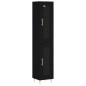 vidaXL Credenza Nera 34,5x34x180 cm in Legno Multistrato vidaXL Credenza Nera 34,5x34x180 cm in Legno Multistrato