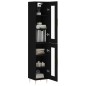 vidaXL Credenza Nera 34,5x34x180 cm in Legno Multistrato vidaXL Credenza Nera 34,5x34x180 cm in Legno Multistrato