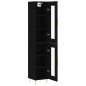 vidaXL Credenza Nera 34,5x34x180 cm in Legno Multistrato vidaXL Credenza Nera 34,5x34x180 cm in Legno Multistrato