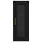 vidaXL Credenza Nera 34,5x34x180 cm in Legno Multistrato vidaXL Credenza Nera 34,5x34x180 cm in Legno Multistrato