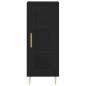 vidaXL Credenza Nera 34,5x34x180 cm in Legno Multistrato vidaXL Credenza Nera 34,5x34x180 cm in Legno Multistrato