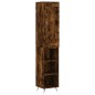 vidaXL Credenza Rovere Fumo 34,5x34x180 cm in Legno Multistrato vidaXL Credenza Rovere Fumo 34,5x34x180 cm in Legno Multistrato