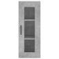 vidaXL Credenza Grigio Cemento 34,5x34x180 cm in Legno Multistrato