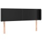 Testiera ad Orecchio Nera 147x16x78/88 cm in Similpelle Testiera ad Orecchio Nera 147x16x78/88 cm in Similpelle