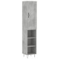 vidaXL Credenza Grigio Cemento 34,5x34x180 cm in Legno Multistrato vidaXL Credenza Grigio Cemento 34,5x34x180 cm in Legno Multistrato