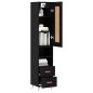 vidaXL Credenza Nera 34,5x34x180 cm in Legno Multistrato vidaXL Credenza Nera 34,5x34x180 cm in Legno Multistrato