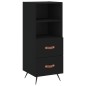vidaXL Credenza Nera 34,5x34x180 cm in Legno Multistrato vidaXL Credenza Nera 34,5x34x180 cm in Legno Multistrato