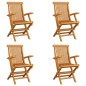 vidaXL Sedie da Giardino Pieghevoli 4 pz in Legno Massello di Teak vidaXL Sedie da Giardino Pieghevoli 4 pz in Legno Massello di Teak