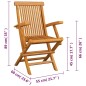 vidaXL Sedie da Giardino Pieghevoli 4 pz in Legno Massello di Teak vidaXL Sedie da Giardino Pieghevoli 4 pz in Legno Massello di Teak