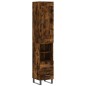 vidaXL Credenza Rovere Fumo 34,5x34x180 cm in Legno Multistrato vidaXL Credenza Rovere Fumo 34,5x34x180 cm in Legno Multistrato