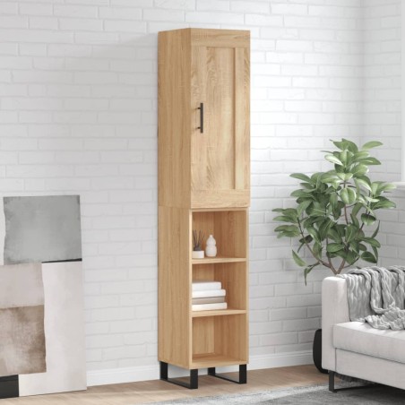 vidaXL Credenza Rovere Sonoma 34,5x34x180 cm in Legno Multistrato