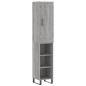 vidaXL Credenza Grigio Sonoma 34,5x34x180 cm in Legno Multistrato vidaXL Credenza Grigio Sonoma 34,5x34x180 cm in Legno Multistrato