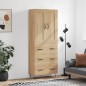 vidaXL Credenza Rovere Sonoma 69,5x34x180 cm in Legno Multistrato vidaXL Credenza Rovere Sonoma 69,5x34x180 cm in Legno Multistrato