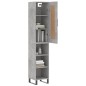 vidaXL Credenza Grigio Cemento 34,5x34x180 cm in Legno Multistrato vidaXL Credenza Grigio Cemento 34,5x34x180 cm in Legno Multistrato