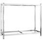 Portapneumatici a 2 Livelli 4pz Argento 110x40x110cm in Acciaio Portapneumatici a 2 Livelli 4pz Argento 110x40x110cm in Acciaio