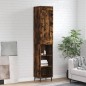 vidaXL Credenza Rovere Fumo 34,5x34x180 cm in Legno Multistrato vidaXL Credenza Rovere Fumo 34,5x34x180 cm in Legno Multistrato