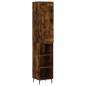 vidaXL Credenza Rovere Fumo 34,5x34x180 cm in Legno Multistrato vidaXL Credenza Rovere Fumo 34,5x34x180 cm in Legno Multistrato