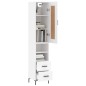 vidaXL Credenza Bianca 34,5x34x180 cm in Legno Multistrato vidaXL Credenza Bianca 34,5x34x180 cm in Legno Multistrato