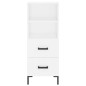 vidaXL Credenza Bianca 34,5x34x180 cm in Legno Multistrato vidaXL Credenza Bianca 34,5x34x180 cm in Legno Multistrato