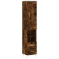 vidaXL Credenza Rovere Fumo 34,5x34x180 cm in Legno Multistrato vidaXL Credenza Rovere Fumo 34,5x34x180 cm in Legno Multistrato