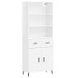 vidaXL Credenza Bianco Lucido 69,5x34x180 cm in Legno Multistrato vidaXL Credenza Bianco Lucido 69,5x34x180 cm in Legno Multistrato