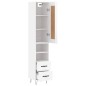 vidaXL Credenza 34,5x34x180 cm in Legno Multistrato Bianco Lucido vidaXL Credenza 34,5x34x180 cm in Legno Multistrato Bianco Lucido