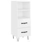 vidaXL Credenza 34,5x34x180 cm in Legno Multistrato Bianco Lucido vidaXL Credenza 34,5x34x180 cm in Legno Multistrato Bianco Lucido