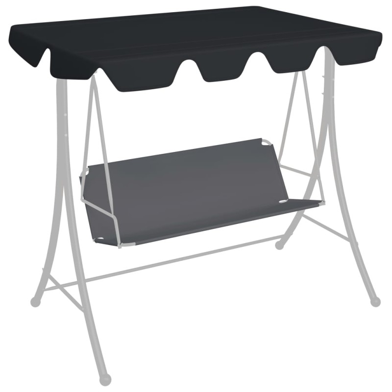 Baldacchino per Dondolo Giardino Nero 188/168x110/145 cm Baldacchino per Dondolo Giardino Nero 188/168x110/145 cm