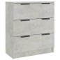 Credenze 3 pz Grigio Cemento in Legno Multistrato Credenze 3 pz Grigio Cemento in Legno Multistrato