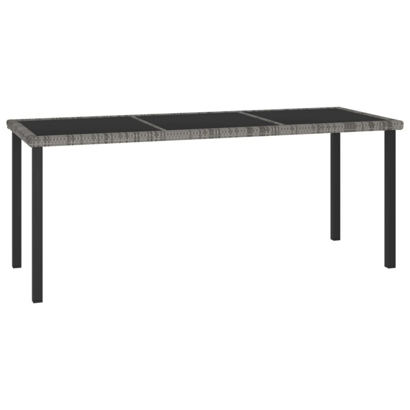 Tavolo da Pranzo da Giardino Grigio 180x70x73 cm in Polyrattan Tavolo da Pranzo da Giardino Grigio 180x70x73 cm in Polyrattan