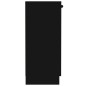Credenza Nera 60x30x70 cm in Legno Multistrato Credenza Nera 60x30x70 cm in Legno Multistrato