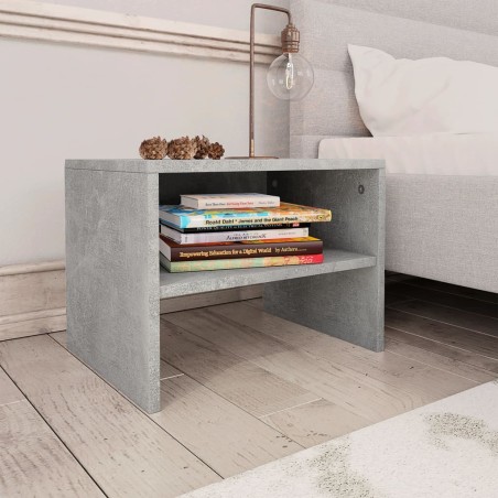 vidaXL Comodino Grigio Cemento 40x30x30 cm in Truciolato 