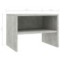 vidaXL Comodino Grigio Cemento 40x30x30 cm in Truciolato 